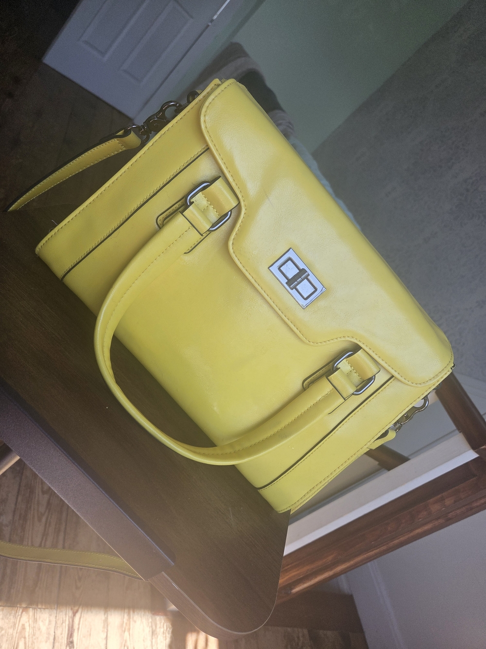 Yellow Women's Purse With Camera Bag Insert